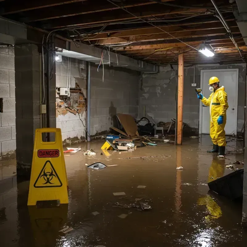 Flooded Basement Electrical Hazard in Mountain Home, NC Property